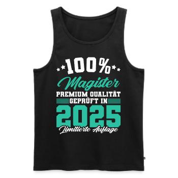 Magister 2025 Spruch Magisterabschluss - Männer Premium Bio Tank Top - Schwarz - Vorne - Michal (187cm)