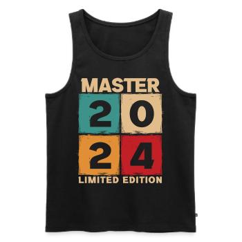Master 2024 Diplôme Cadeau Étude Diplômé - Débardeur bio Premium Homme - noir - Devant - Michal (187cm)