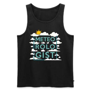 Meteorologist Weather Forecast - Men's Premium Organic Tank Top - black - Front - Michal (187cm)
