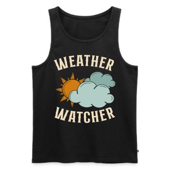 Meteorologist Weather Forecast - Men's Premium Organic Tank Top - black - Front - Michal (187cm)