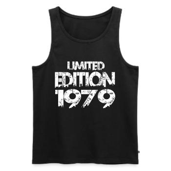 Limited Edition 1979 - Men's Premium Organic Tank Top - black - Front - Michal (187cm)