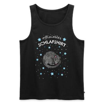Offizielles Schlafshirt Ratte Rattenbesitzer - Männer Premium Bio Tank Top - Schwarz - Vorne - Michal (187cm)