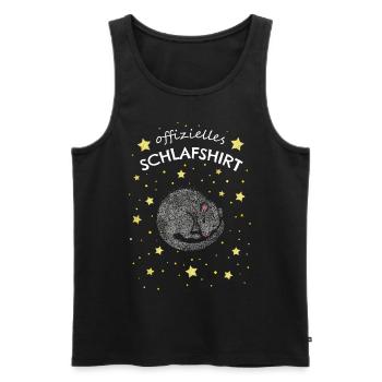 Offizielles Schlafshirt Ratte Ratten Kuschelshirt - Männer Premium Bio Tank Top - Schwarz - Vorne - Michal (187cm)