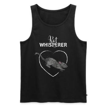 Rat Whisperer Rat Propriétaire Rat Lover - Débardeur bio Premium Homme - noir - Devant - Michal (187cm)