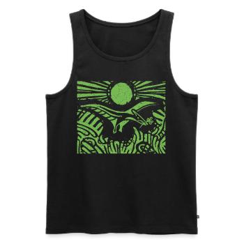 Pterosaurus Flight Dinosaur Dino Dinosaur - Men's Premium Organic Tank Top - black - Front - AI Model Male 178 light (178cm)