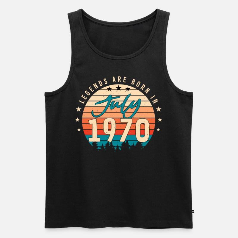 Juli 1970 Retro - Männer Premium Bio Tank Top - Schwarz