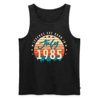 Geburtsjahr 1985 Juli - Männer Premium Bio Tank Top - Schwarz - Vorne - Michal (187cm)
