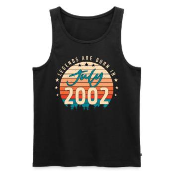 20tes Lebensjahr Im Juli 2002 - Männer Premium Bio Tank Top - Schwarz - Vorne - Michal (187cm)