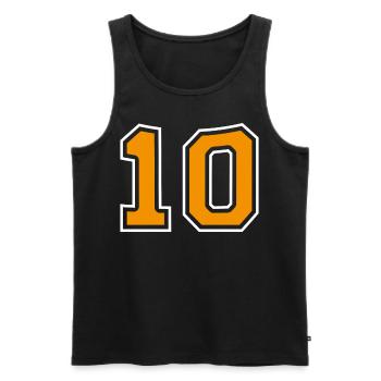 10 Oranges Design - Männer Premium Bio Tank Top - Schwarz - Vorne - Michal (187cm)