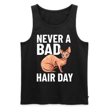 Sphynx Katze Sphinx Haarloses Kätzchen Ägypten - Männer Premium Bio Tank Top - Schwarz - Vorne - Michal (187cm)
