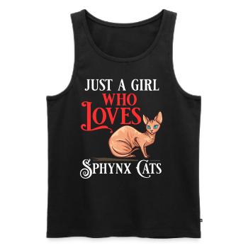 Sphynx Katze Sphinx Haarloses Kätzchen Ägypten - Männer Premium Bio Tank Top - Schwarz - Vorne - AI Model Male 178 light (178cm)