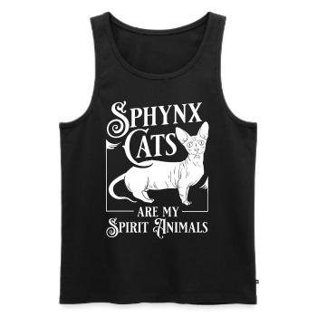 Sphynx Katze Sphinx Haarloses Kätzchen Ägypten - Männer Premium Bio Tank Top - Schwarz - Vorne - AI Model Male 178 light (178cm)