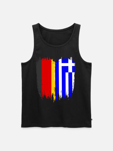 Germany Flag Greece - Men's Premium Organic Tank Top - black