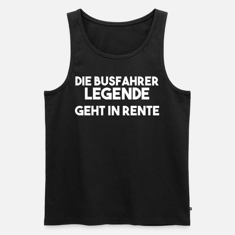Busfahrer Spruch - Männer Premium Bio Tank Top - Schwarz