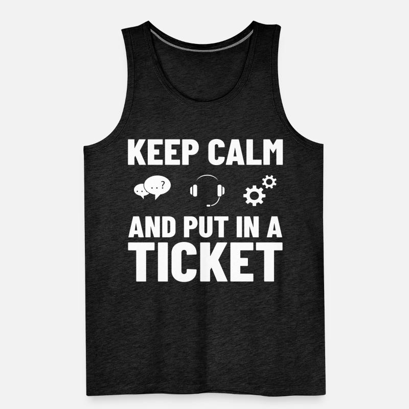 Tech Support IT Technical Assistance Helpdesk Men's Premium Organic Tank Top