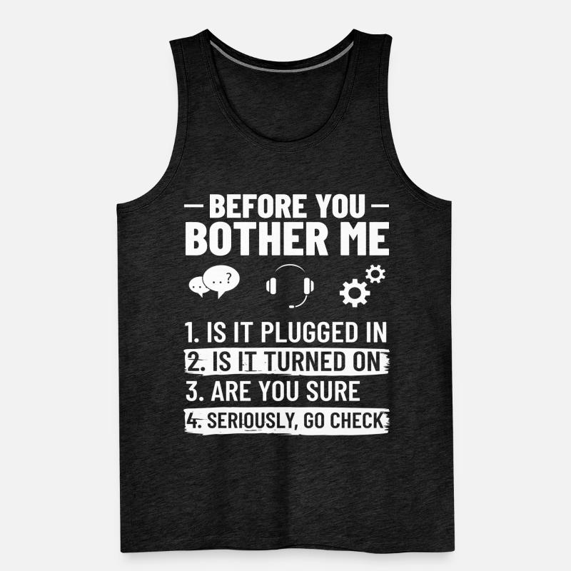 Tech Support IT Technischer Hilfe Helpdesk Männer Premium Bio Tank Top