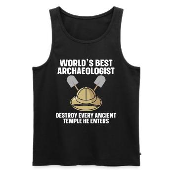 Bestes Archäologen-artefakt Lustige Archäologie - Männer Premium Bio Tank Top - Schwarz - Vorne - AI Model Male 178 light (178cm)
