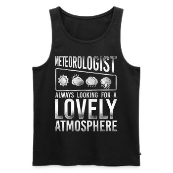 Meteorologist Weather Forecast - Männer Premium Bio Tank Top - Schwarz - Vorne - Michal (187cm)