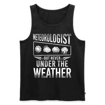Meteorologist Weather Forecast - Men's Premium Organic Tank Top - black - Front - AI Model Male 178 light (178cm)