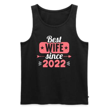 Best Wife Best Husband since 2022 - Men's Premium Organic Tank Top - black - Front - Michal (187cm)