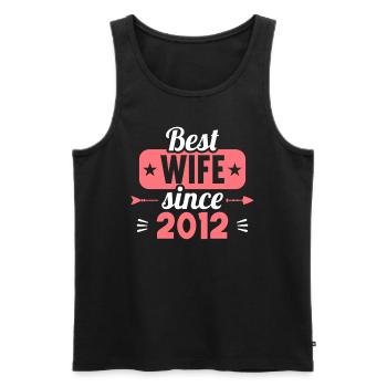 Beste Ehefrau Bester Ehemann seit 2012 - Männer Premium Bio Tank Top - Schwarz - Vorne - AI Model Male 178 light (178cm)