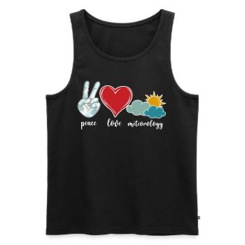 Meteorologist Weather Forecast - Men's Premium Organic Tank Top - black - Front - Michal (187cm)