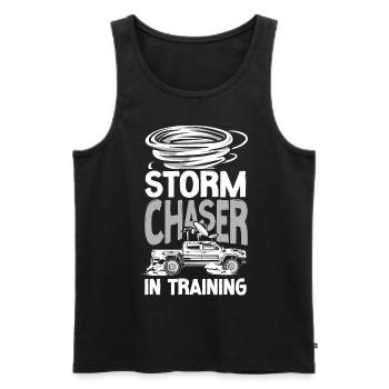 Storm Chaser Hurricane Meteorology - Männer Premium Bio Tank Top - Schwarz - Vorne - AI Model Male 178 light (178cm)