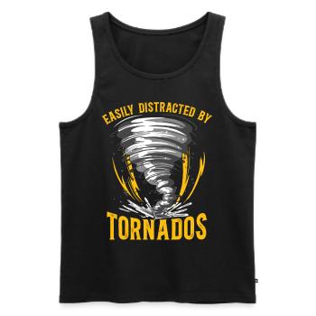 Storm Chaser Hurricane Meteorology - Männer Premium Bio Tank Top - Schwarz - Vorne - AI Model Male 178 light (178cm)