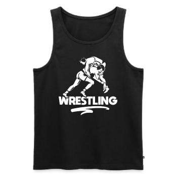 Wrestling Wrestling Wrestler Wrestling Wrestling - Men's Premium Organic Tank Top - black - Front - AI Model Male 178 light (178cm)