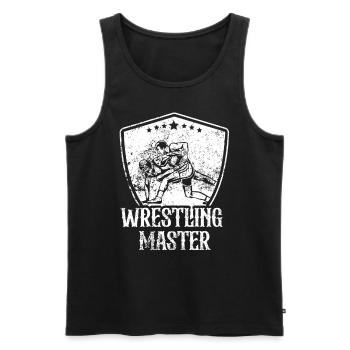 Meister Im Ringen Ringer Ringkampf Wrestler - Männer Premium Bio Tank Top - Schwarz - Vorne - AI Model Male 178 light (178cm)