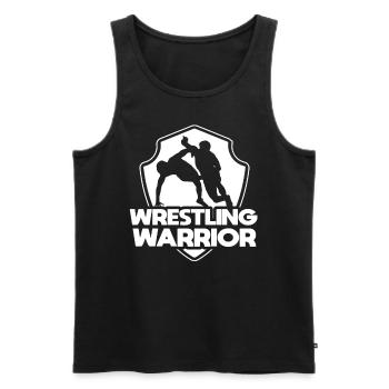 Wrestling Krieger Ringen Ringer Ringkampf - Männer Premium Bio Tank Top - Schwarz - Vorne - AI Model Male 178 light (178cm)
