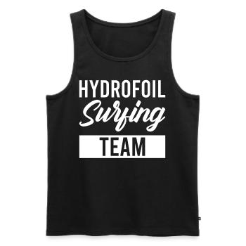 Hydrofoil Surfing Team - Wingfoil Surf - Men's Premium Organic Tank Top - black - Front - AI Model Male 178 light (178cm)
