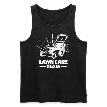 Lawn Care Team Lawn Mowing Lawn Mower - Men's Premium Organic Tank Top - black - Front - Michal (187cm)