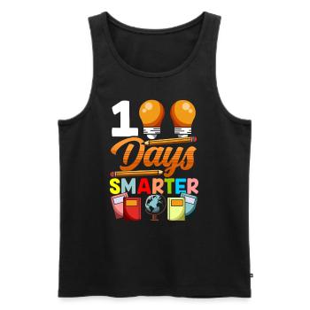 100 Tage Schlauer Lustig Sprüche Team Süß - Männer Premium Bio Tank Top - Schwarz - Vorne - Michal (187cm)
