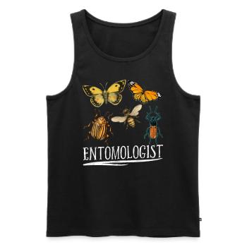 Entomologist Entomology Insects Profession Team - Men's Premium Organic Tank Top - black - Front - Michal (187cm)