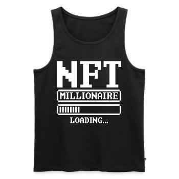 Crypto Lover Funny Quote NFT Millionaire Loading - Männer Premium Bio Tank Top - Schwarz - Vorne - Michal (187cm)