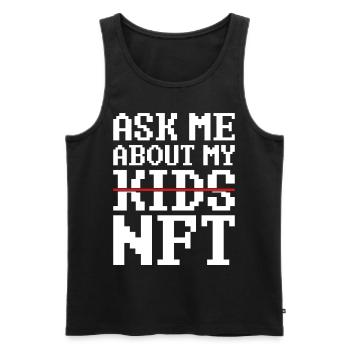 Crypto Non Fungible Token Aks Me About My NFT - Männer Premium Bio Tank Top - Schwarz - Vorne - AI Model Male 178 light (178cm)