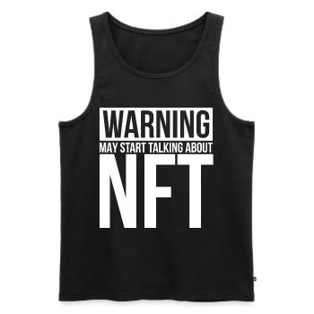 Crypto Art May Start Talking About NFT - Men's Premium Organic Tank Top - black - Front - AI Model Male 178 light (178cm)