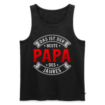 Das Ist Der Beste Papa Des Jahres Geschenk Vater - Männer Premium Bio Tank Top - Schwarz - Vorne - AI Model Male 178 light (178cm)
