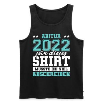 Abitur 2022 Abiturientin Geschenk Abiturient - Männer Premium Bio Tank Top - Schwarz - Vorne - Michal (187cm)