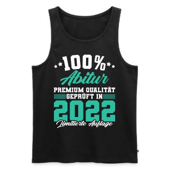100 % Abitur 2022 Abiturientin Abiturient - Männer Premium Bio Tank Top - Schwarz - Vorne - Michal (187cm)