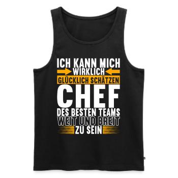 Abteilungsleiter Chef - Männer Premium Bio Tank Top - Schwarz - Vorne - Michal (187cm)