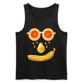 Summer Fruits - Men's Premium Organic Tank Top - black - Front - AI Model Male 178 light (178cm)