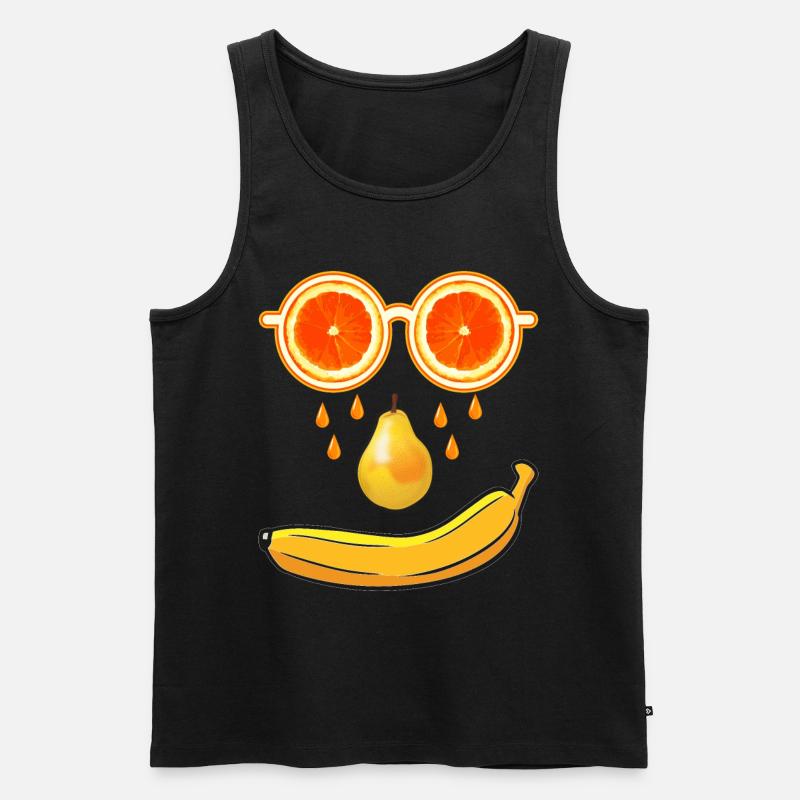 Sommer Früchte - Männer Premium Bio Tank Top - Schwarz