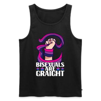 Bisexuels LGBTQ - Débardeur bio Premium Homme - noir - Devant - AI Model Male 178 light (178cm)