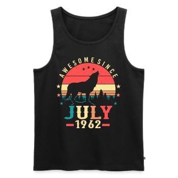 60 Lebensjahre Im Juli 1962 - Männer Premium Bio Tank Top - Schwarz - Vorne - Michal (187cm)