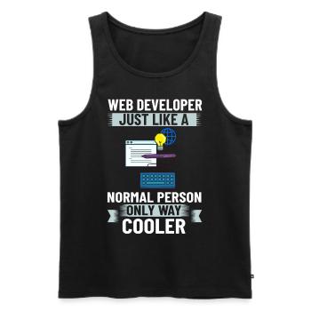 Web Development Web Developer Developer Manager - Men's Premium Organic Tank Top - black - Front - AI Model Male 178 light (178cm)