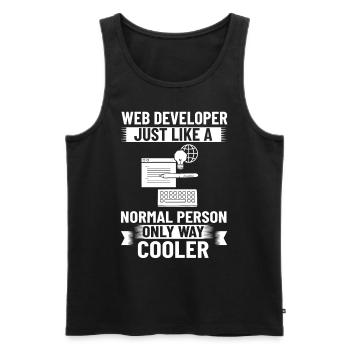 Web Development Web Developer Developer Manager - Men's Premium Organic Tank Top - black - Front - AI Model Male 178 light (178cm)