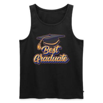 Best Graduate Graduation Party Graduate - Men's Premium Organic Tank Top - black - Front - AI Model Male 178 light (178cm)