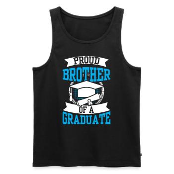 Stolzer Bruder Eines Absolventen Absolvent - Männer Premium Bio Tank Top - Schwarz - Vorne - AI Model Male 178 light (178cm)